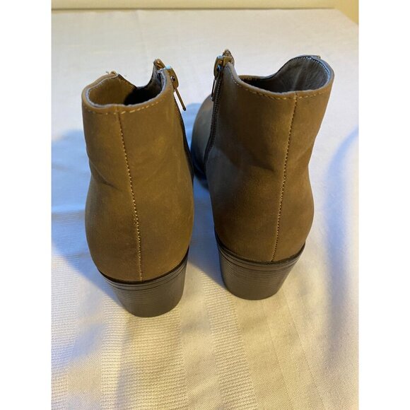 Pierre Dumas Womens Brown Ankle Booties With Zipper Closure - Size 10 - Picture 15 of 15